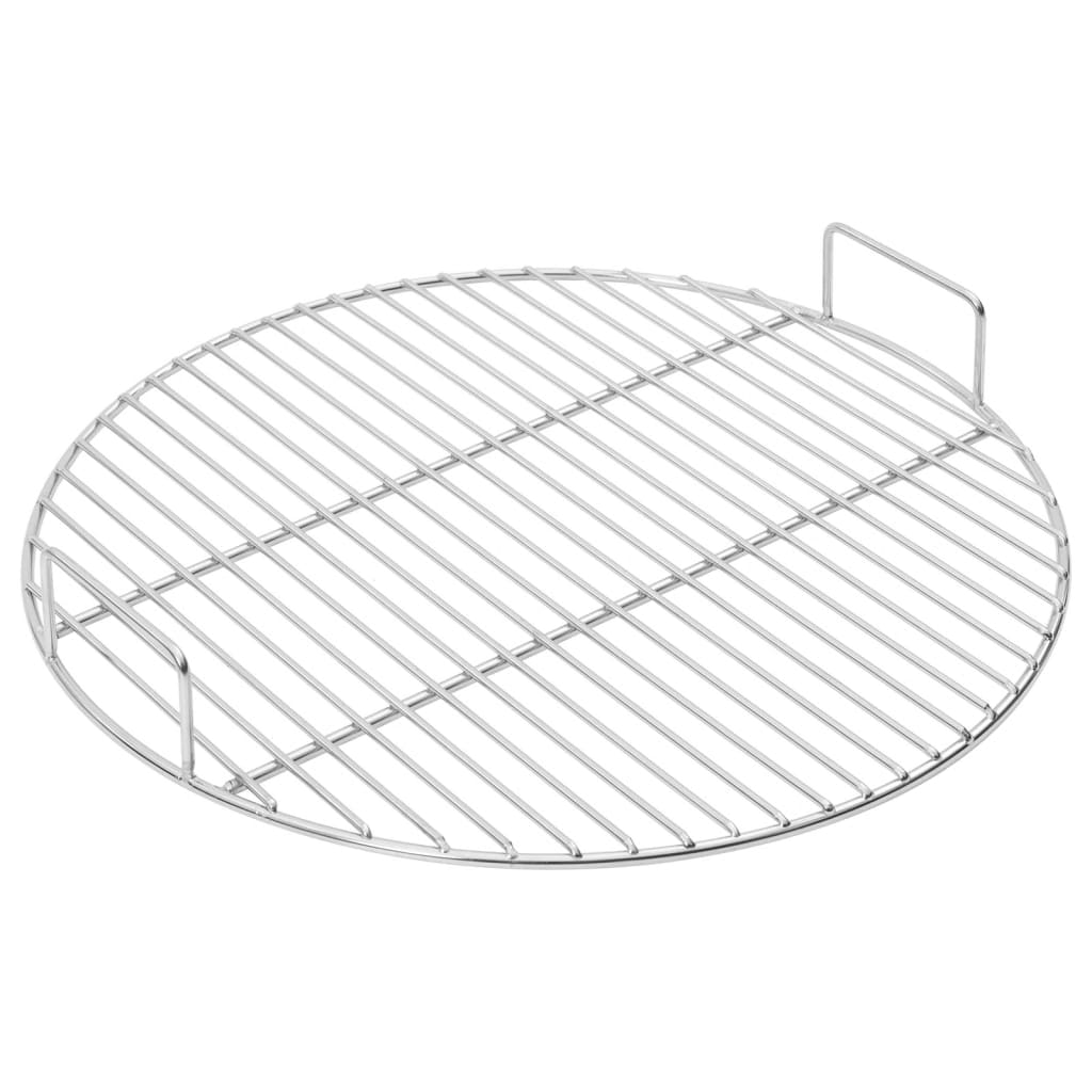 Rejilla de barbacoa Vidaxl con manijas redondas Ø44.5 cm 304 acero inoxidable