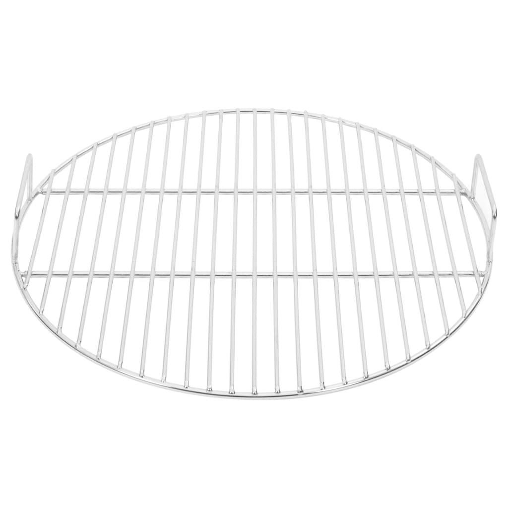 Vidaxl Grillgitter mit Griffen rund Ø44,5 cm 304 Edelstahl