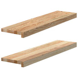 Okno Vidaxl Sills 2 ST Unreated 80x20x2 cm pevný dub