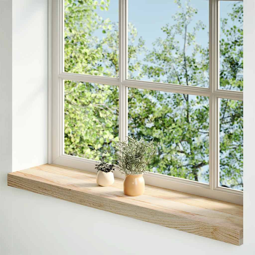 Vidaxl Window Sills 2 ST nietraktowany 80x20x2 cm stały dąb