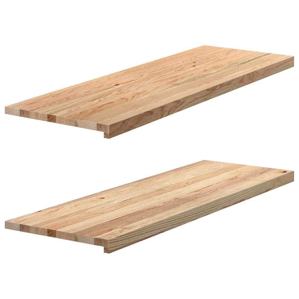 Vidaxl Fenêtre Sills 2 St ST non traité 120x40x2 cm Chêne solide