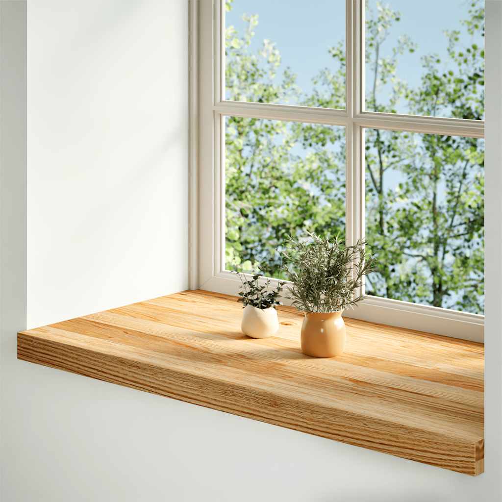 Vidaxl Window Sills 2 St 80x40x2 cm Solid eik lysebrun