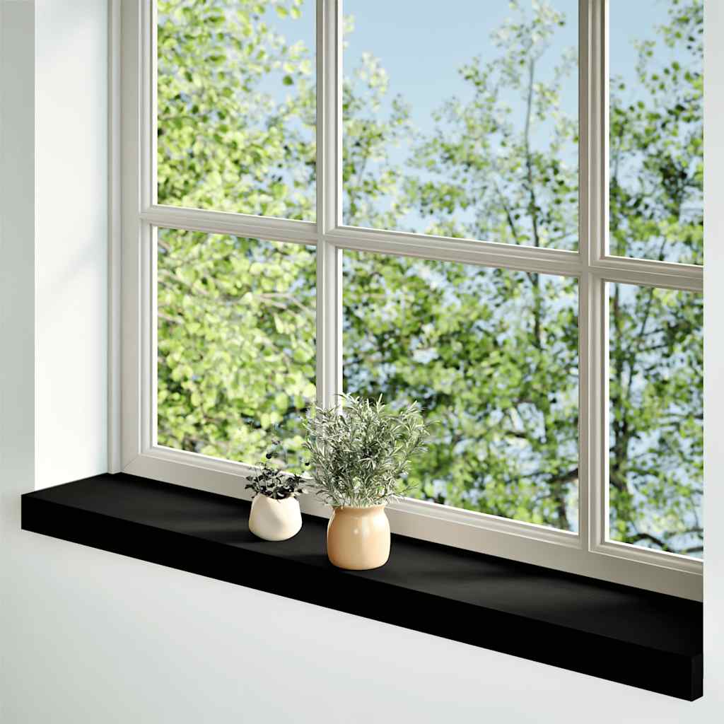 VIDAXL -Fensterbänke 2 ST 70x15x2 cm fester Eichenholz dunkelbraun