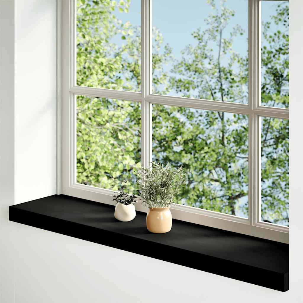 Vidaxl Window Sills 2 PCS 90x20x2 cm Solid Oakwout mørkebrun