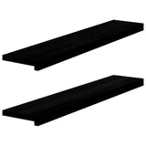 Vidaxl Window Sills 2 PCS 100x20x2 cm Solid eik mørkebrun