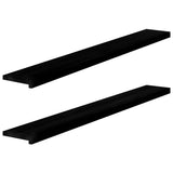 Vidaxl Window Sills 2 PCS 160x20x2 cm Solid eik tre mørkebrunt