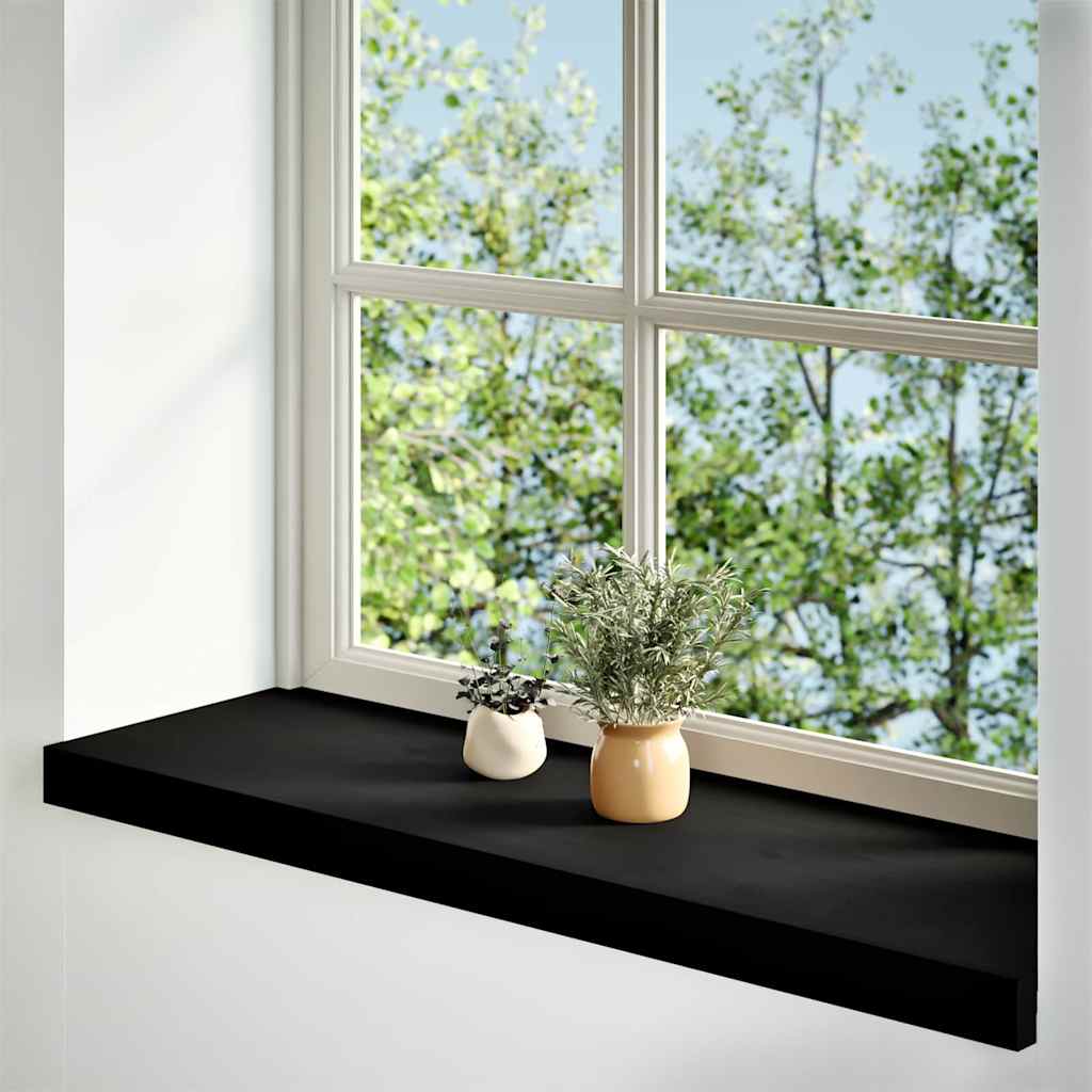 VIDAXL -Fensterscheiben 2 PCs 90x25x2 cm feste Eiche dunkelbraun