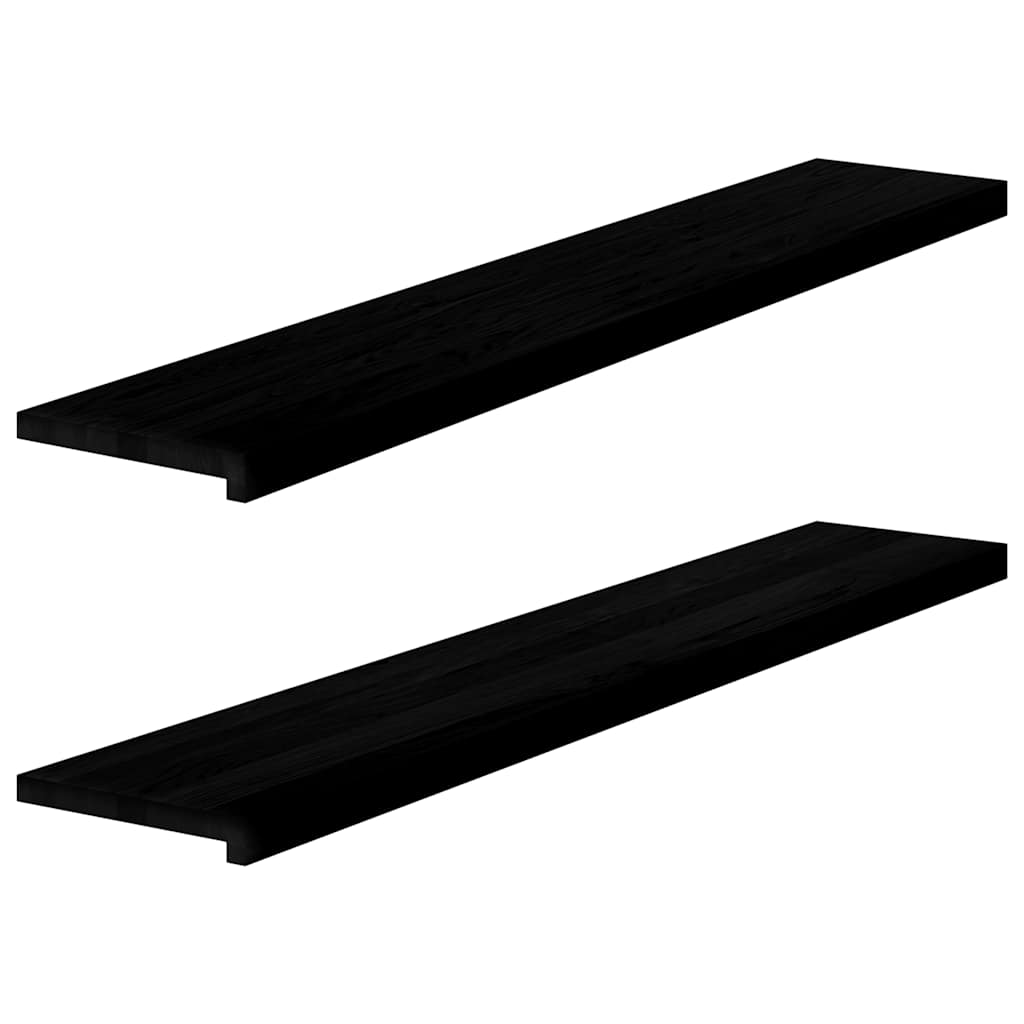 Vidaxl Window Sills 2 PCS 140x25x2 cm Solid eik mørkebrun