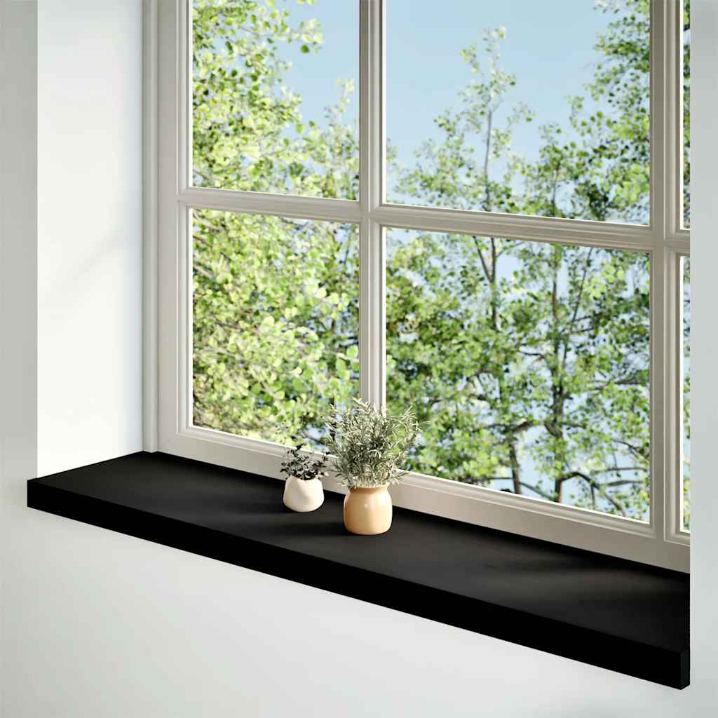 Vidaxl Window Sills 2 PCS 110x30x2 cm Solid eik tre mørkebrunt