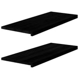 Sills de fenêtre vidaxl 2 pcs 100x40x2 cm chêne massif brun foncé