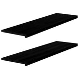 Okenske prage vidaxl 2 pcs 140x40x2 cm trden hrast iz lesa temno rjava