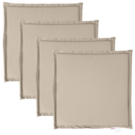 VidaXL Tuinzitkussens 4 st vierkant 45x45x2 cm taupe