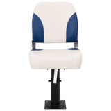 Vidaxl Juego de asiento de bote de 2 piezas plegable 41x36x48 cm azul y blanco