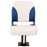 Vidaxl Juego de asiento de bote de 4 piezas plegable 41x36x48 cm azul y blanco