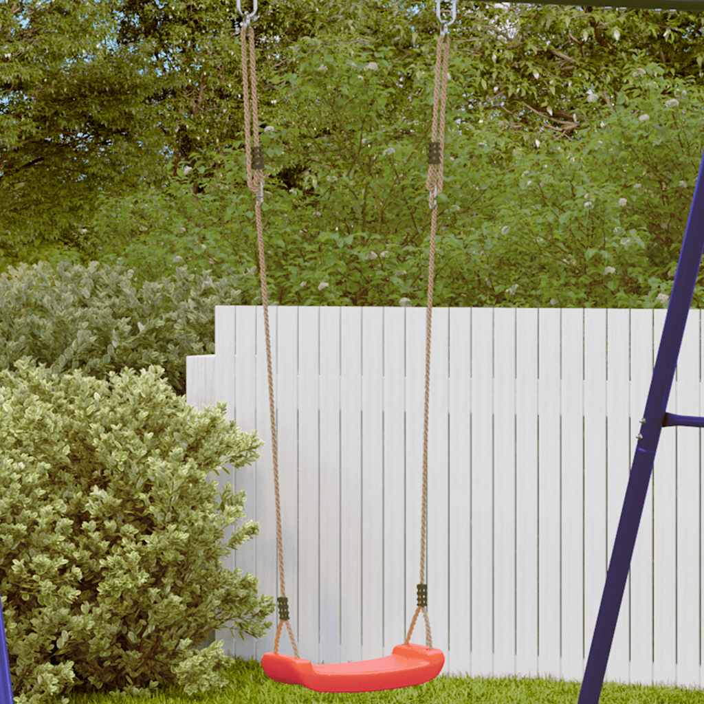 Vidaxl Swing Seat For Children 1-Person Justerbart rep rött