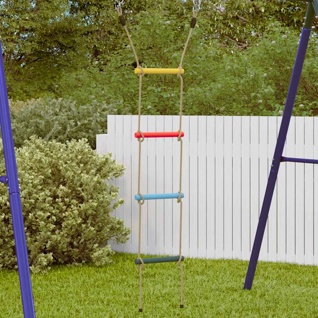 Vidaxl Rope Scala per bambini con 4 sport multilorati