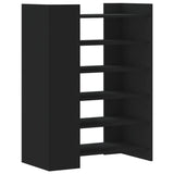 Vidaxl Cabinet da scarpe 74.5x37.5x100 cm Black in legno