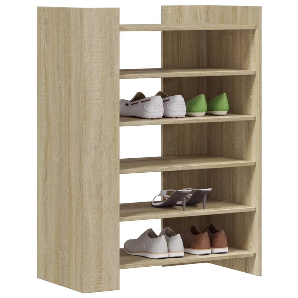 Vidaxl Cabinet da scarpe 74.5x37.5x100 cm Colore in rovere di legno trasformato in legno