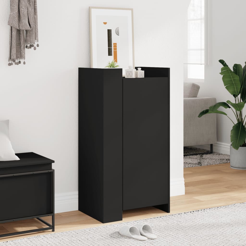 Vidaxl Shoe Cabinet 52x37,5x100 cm Property Wood Black