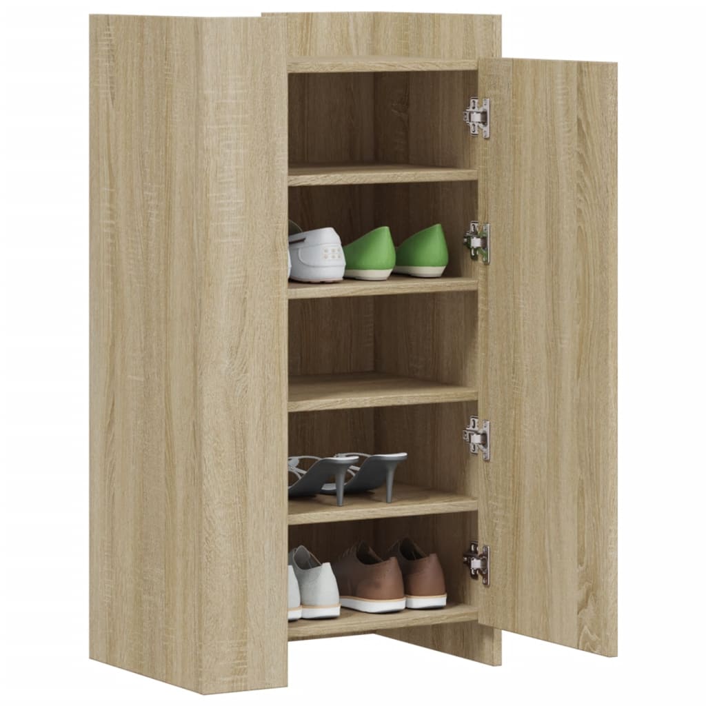 Vidaxl Cabinet da scarpe 52x37.5x100 cm Proprietà in legno Oak colorato