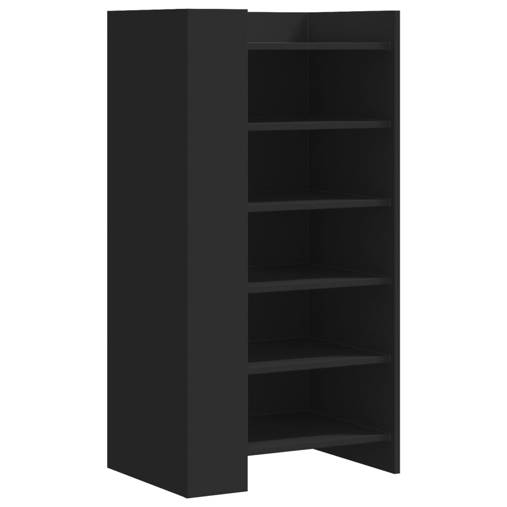 Vidaxl Shoe Cabinet 52x37,5x100 cm Property Wood Black