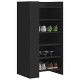 Vidaxl Shoe Cabinet 52x37,5x100 cm Property Wood Black