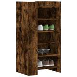 Armoire à chaussures Vidaxl 52x37.5x100 cm en bois de chêne fumé de couleur