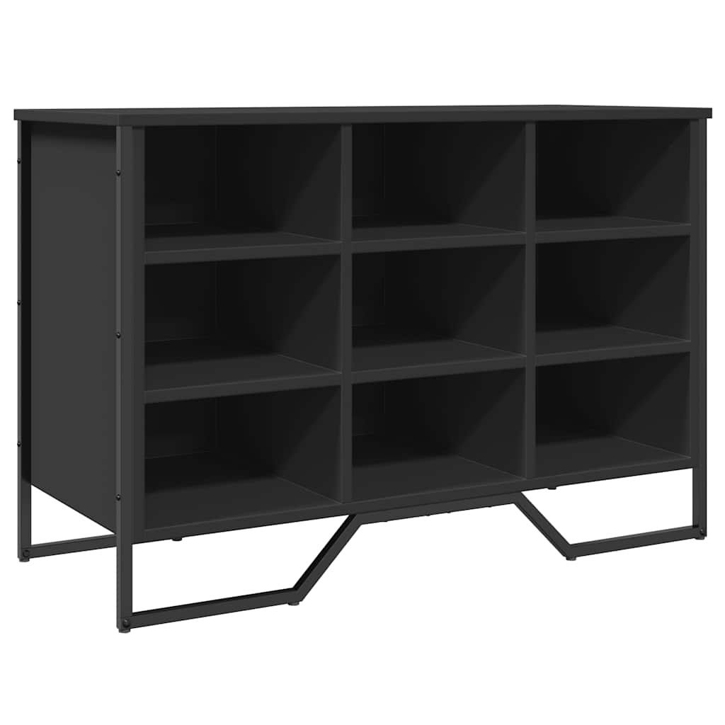 Vidaxl Cabinet da scarpe 90x38x61.5 cm Black in legno