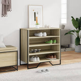 Vidaxl Shoe Cabinet 80x38x78 cm Forarbejdet træ sonoma eg farvet