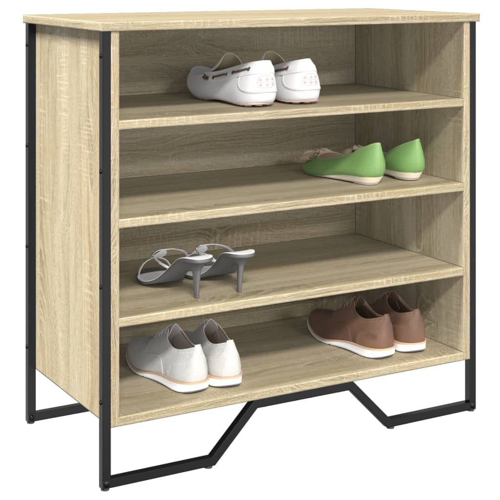 VidaXL shoe cabinet 80x38x78 cm processed wood sonoma oak colored