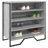 Armoire à chaussures vidaxl 80x38x78 cm en bois de bois de bois de chêne Gris sonoma