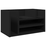 Vidaxl Bureau Organizator 44,5x24x25 cm przetworzone drewniane czarne