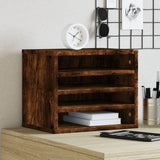 Vidaxl bureau organiser 36x26x29,5 cm bewerkt hout gerookt eikenkleur