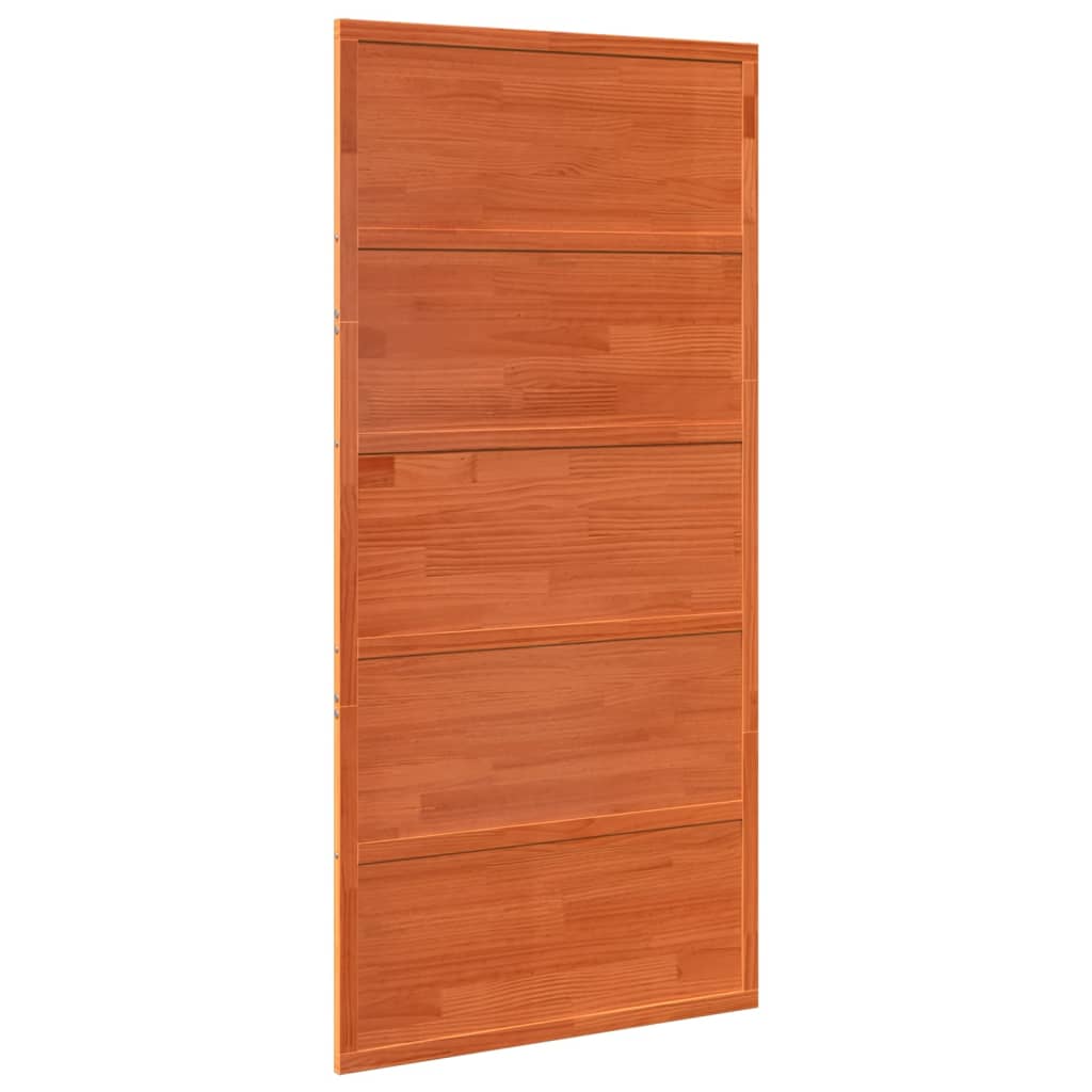 Vidaxl sliding door 100x208 cm Solid pine wash brown