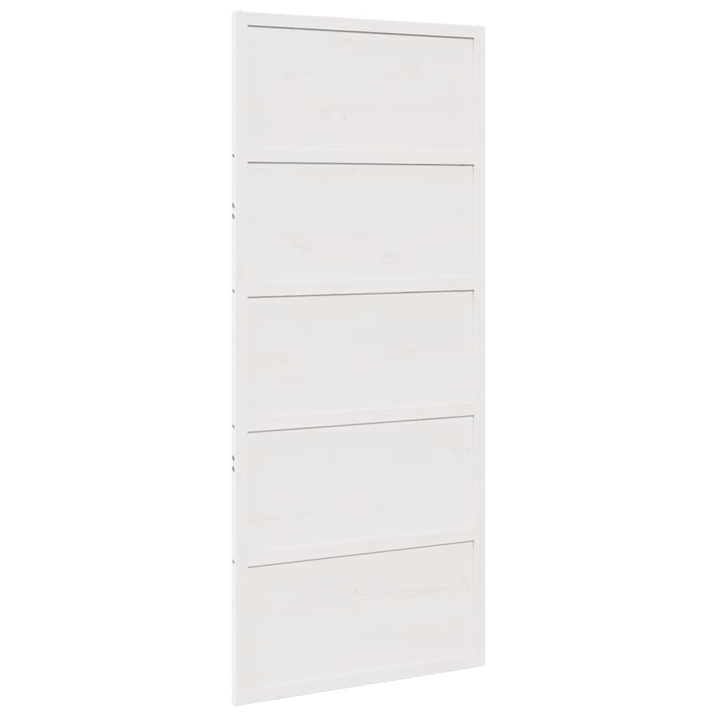 Vidaxl Porte coulissante 90x208 cm en pin massif blanc