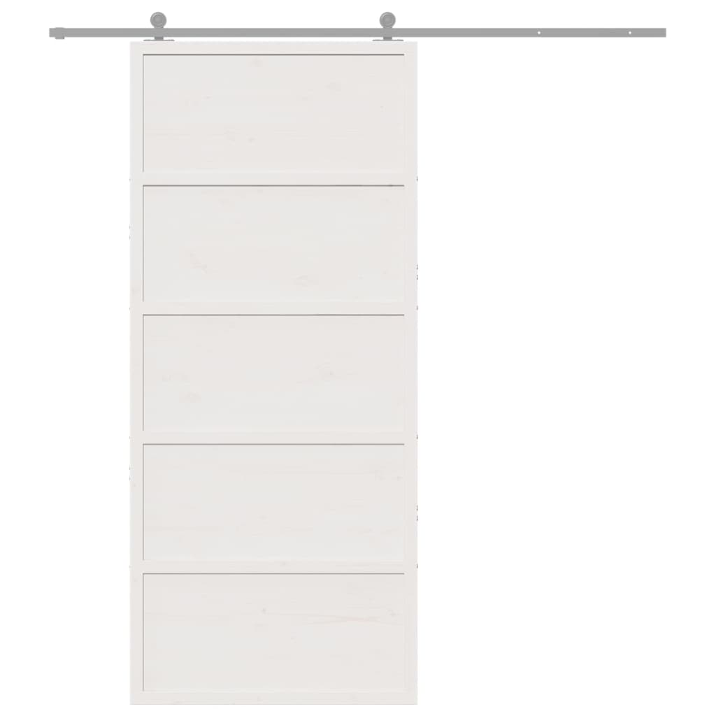 Vidaxl Porte coulissante 90x208 cm en pin massif blanc