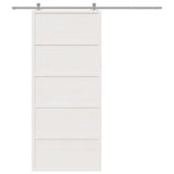 Vidaxl Porte coulissante 90x208 cm en pin massif blanc