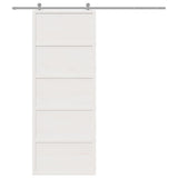 Vidaxl Sliding Porte 80x208 cm Pine solide blanc