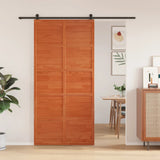 Porta scorrevole Vidaxl 100x208 cm Pinna solida marrone