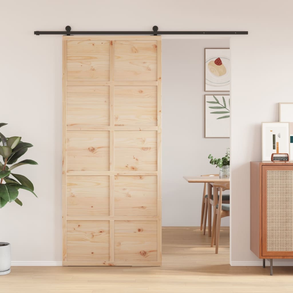 Vidaxl sliding door 90x208 cm solid pine