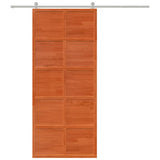 Vidaxl sliding door 90x208 cm solid pine wash brown