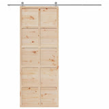 Vidaxl Gliding Porte 80x208 cm Pine solide