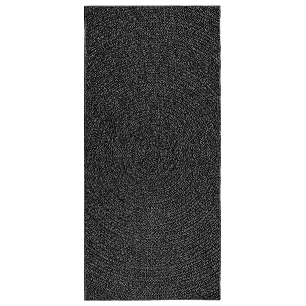 Vidaxl rug Zizur inside and outside 100x200cm jute look anthracite