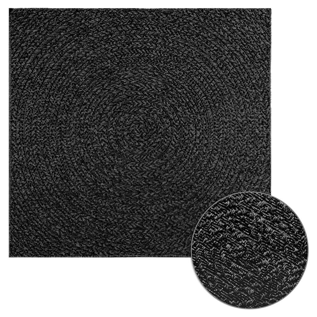 Vidaxl Rug Zizur inne og utenfor 120x120cm Jute Look Anthracite