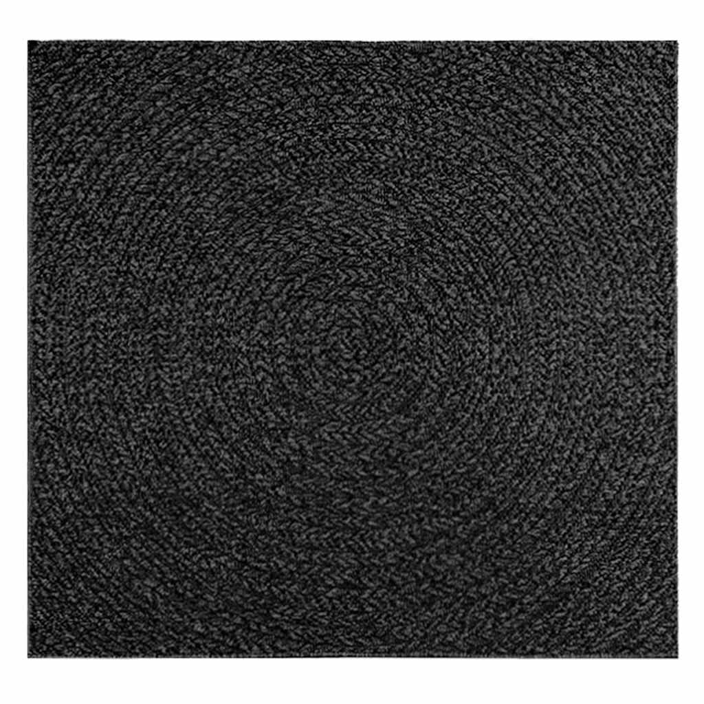 Vidaxl Rug Zizur dentro y fuera de 120x120 cm de yute mirada antracita