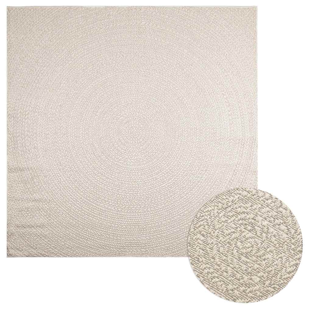 Vidaxl Rug Zizur Room inne og utenfor 240x240 cm jute utseende