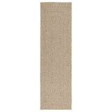 Vidaxl vloerkleed zizur beige binnen en buiten 80x250 cm jute look