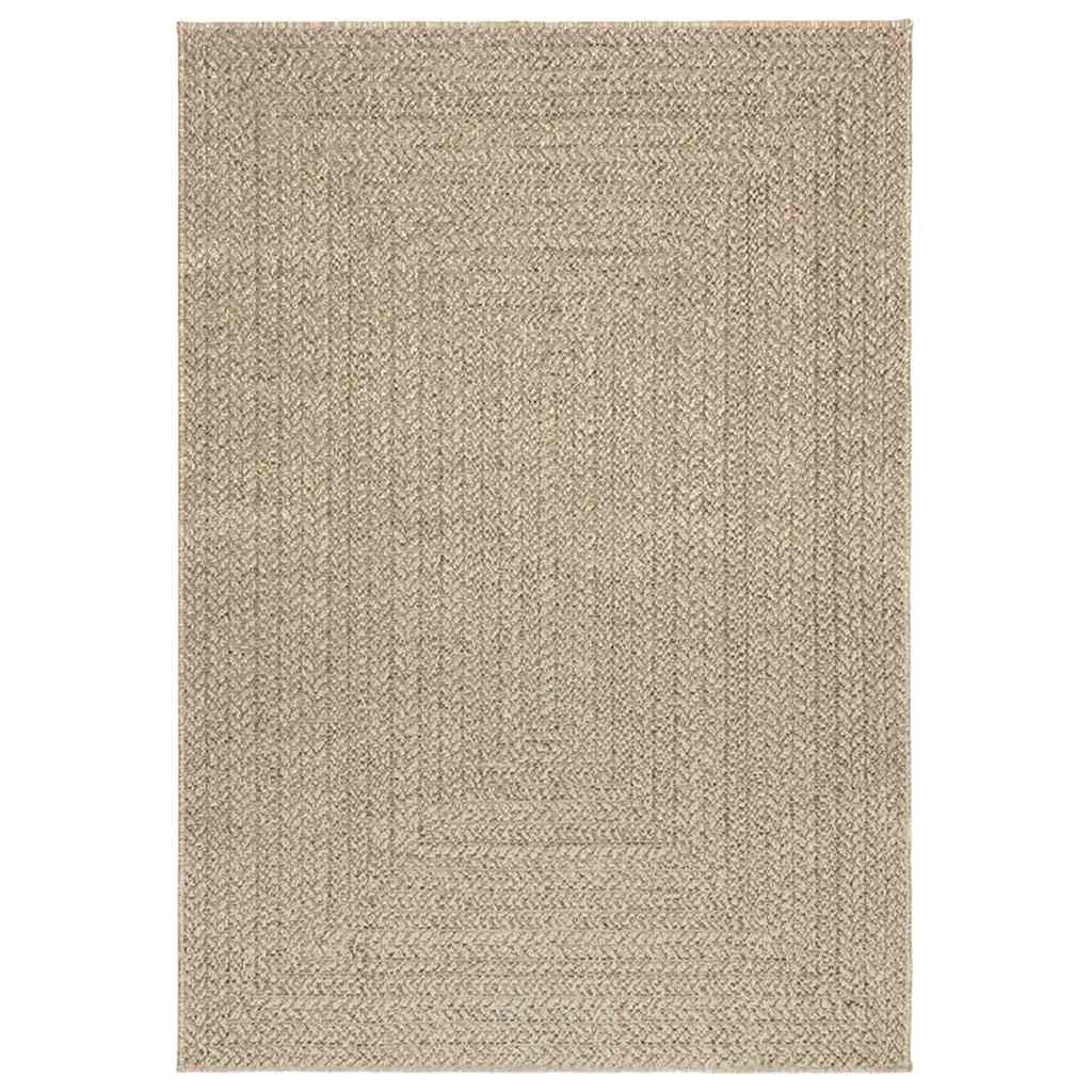 Vidaxl vloerkleed zizur beige binnen en buiten 120x170 cm jute look