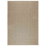 Vidaxl vloerkleed zizur beige binnen en buiten 160x230 cm jute look