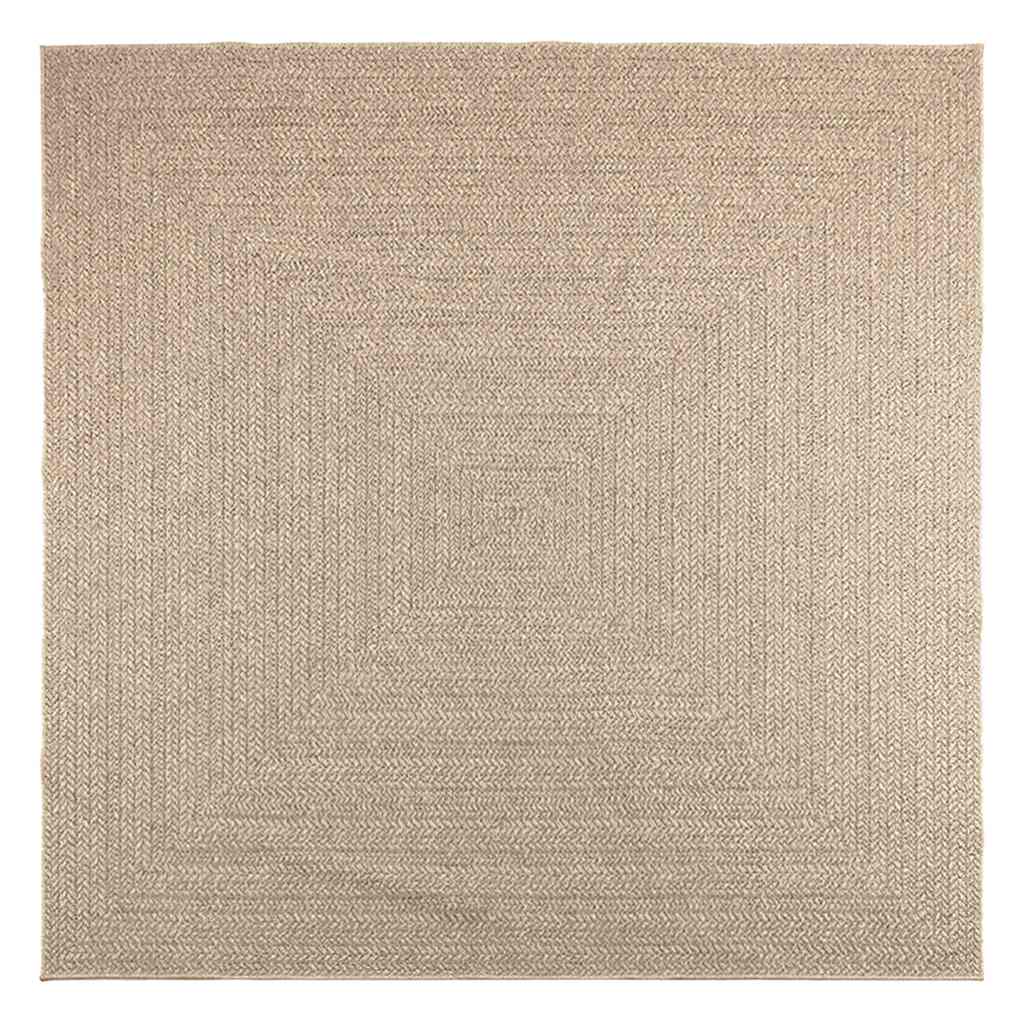 Vidaxl Rug Zizur Beige znotraj in zunaj 240x240 cm jute videz